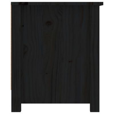 vidaXL jalatsipink, must, 110 x 38 x 45,5 cm, männipuit