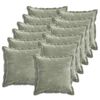 vidaXL Diivanipadi 12 tk HOUTEN Roheline 40 x 40 cm &Scaron;en&uuml;&uuml;lfabric