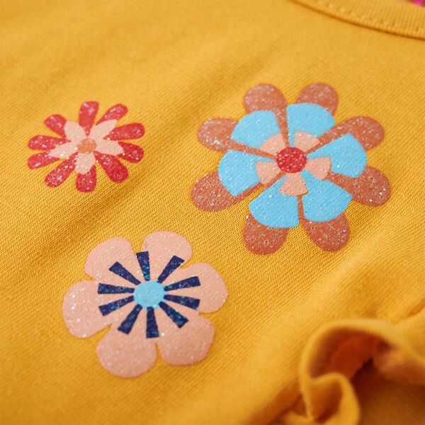 Pikkade varrukatega lastesärk, tume ooker, 104