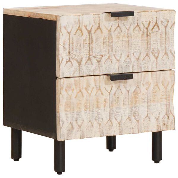 vidaXL &Ouml;&ouml;lambi kapp 2 pcs Valge 40 x 33 x 46 cm Tugev mango puu