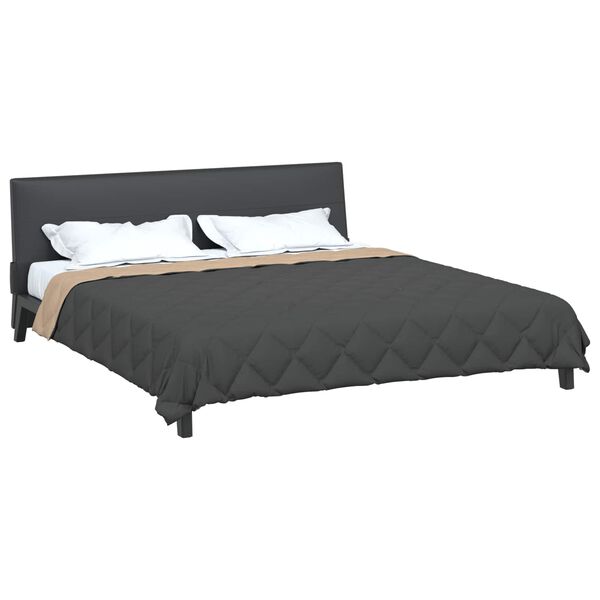 vidaXL Suvised teki Antratsiit ja taupe 240 x 260 cm Mikrokiud