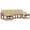 vidaXL V&auml;li diivanikomplekt padjaga 6 pcs Looduslik ja beež