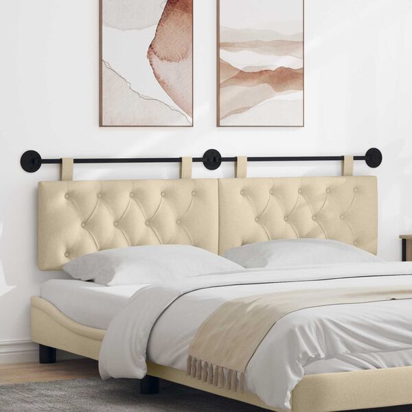 vidaXL Rippuv Peatoe Seinale kinnitatav cream 170 x 55 x 7 cm kangas