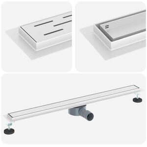 vidaXL Dushi &auml;ravool 2-in-1 koos 360&deg; sifooniga H&otilde;bedane 90 cm