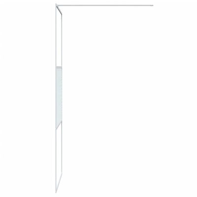 vidaXL dušinurga sein, valge, 80 x 195 cm, läbipaistev ESG-klaas
