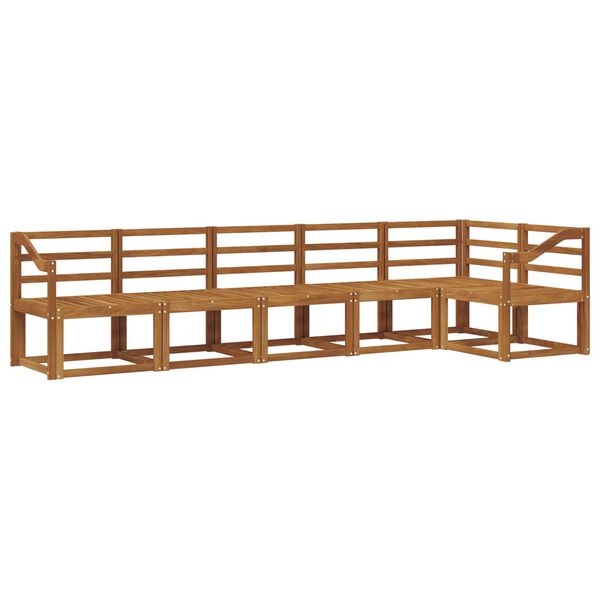 vidaXL V&auml;li diivanikomplekt 6 pcs Neutraalne Tugev akatsiapuu