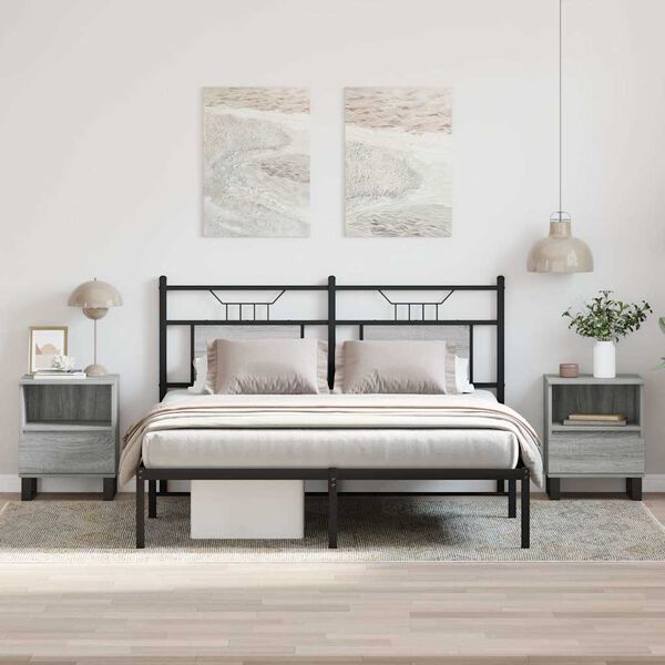 vidaXL öökapid 2 tk, hall Sonoma tamm, 40 x 35 x 50 cm, tehispuit