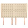 vidaXL voodipeats servadega, kreemjas, 147x23x118/128 cm, kangas