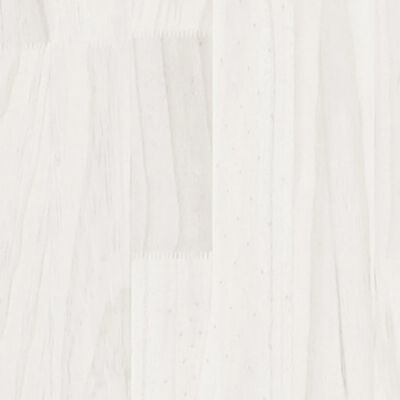vidaXL voodiraam, valge, täismännipuit 120x190 cm
