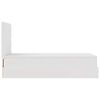 vidaXL Ottomani voodiraam madratsiga, valge, 90x200cm, kunstnahk