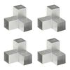 vidaXL posti&uuml;hendused, 4 tk Y-kujuline, tsingitud metall, 91 x 91 mm