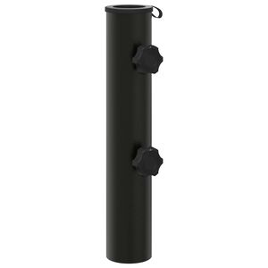 vidaXL P&auml;ikesevarju alus toru 0.6 kg Must Raud for 40-50 mm Pole