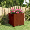 vidaXL jalgadega taimekast, rooste, 50x50x50 cm, Corten teras