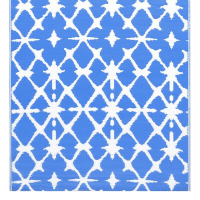 vidaXL õuevaip, sinine ja valge, 190 x 290 cm, PP