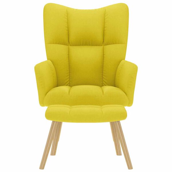 vidaXL puhketool jalapingiga, helekollane, kangas