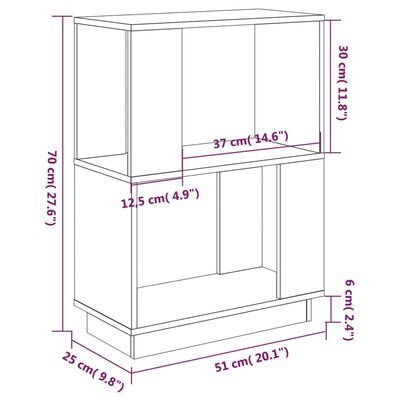 vidaXL raamaturiiul/ruumijagaja, valge, 51x25x70 cm, täismännipuit