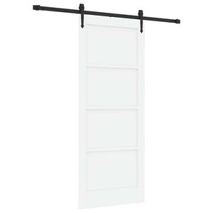 vidaXL Libisev uks ORKDAL Valge ja must 83 x 202 cm Toekas m&auml;nnipuit