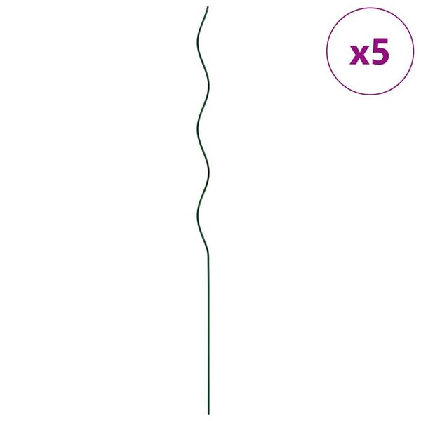 vidaXL Taimede toeta 5 pcs Roheline 110 x 0.6 x 0.6 cm Teras