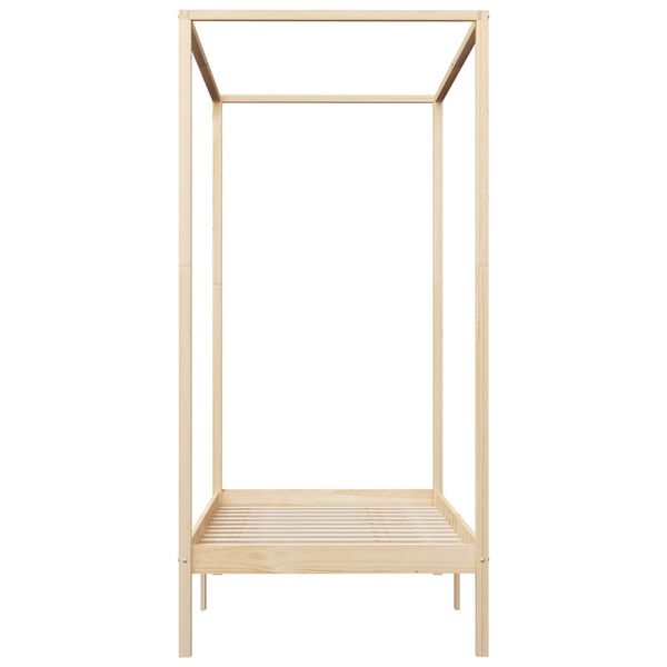 vidaXL baldahhiinvoodi raam, tugevast männipuidust, 100 x 200 cm