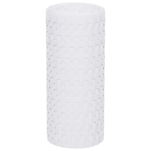 vidaXL rõdupiirde katted 5 tk, valge, 255 x 19 cm, polürotang