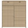 vidaXL aia hoiukapp, beež, 150 x 55 x 113 cm, polürotang