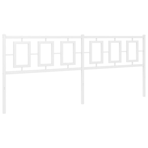 vidaXL metallist vahetatav voodipeats, valge, 200 cm