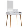 vidaXL Tualettlaua komplekt FAUSKE 3 pcs Valge 76 x 50 x 143 cm