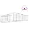 vidaXL kaarekujulised gabioonkorvid 12 tk, 200x50x40/60 cm, raud
