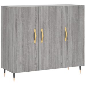 vidaXL puhvetkapp, hall Sonoma tamm, 90 x 34 x 80 cm, tehispuit