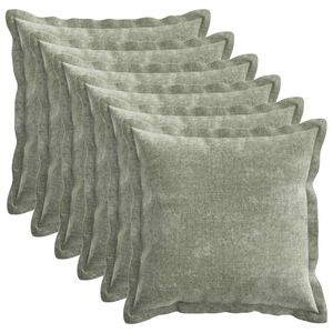 vidaXL Diivanipadi 6 pcs HOUTEN Roheline 40 x 40 cm &Scaron;en&uuml;&uuml;lfabric