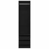 vidaXL garderoob sahtlitega must 50 x 50 x 200 cm tehispuit