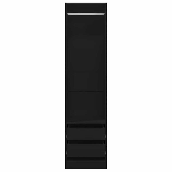 vidaXL garderoob sahtlitega must 50 x 50 x 200 cm tehispuit