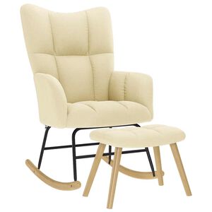 vidaXL kiiktool jalapingiga, kreemjas, kangas