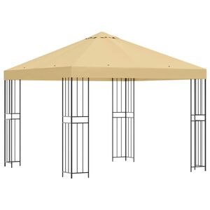 vidaXL Paviljon 3 x 3 m Kreemjas Pol&uuml;ester ja teras 190 gsm