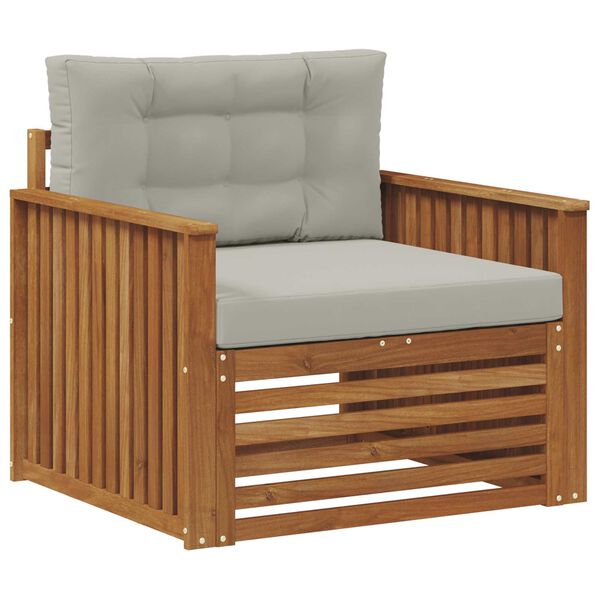 vidaXL V&auml;li diivanikomplekt Tugev akaatsiapuit ja pol&uuml;ester Neutraalne