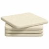 vidaXL Istumispatjad 4 tk Korter kangas cream 40 x 40 x 3 cm