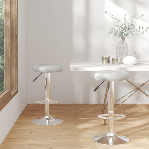 vidaXL baaripukid 2 tk, hall, kunstnahk