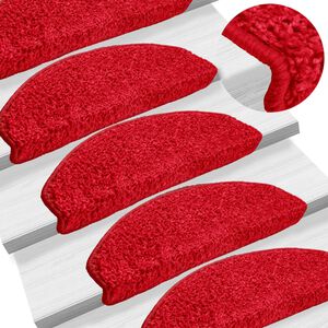 vidaXL trepimatid 10 tk 65 x 21 x 4 cm punased poolringikujulised suured