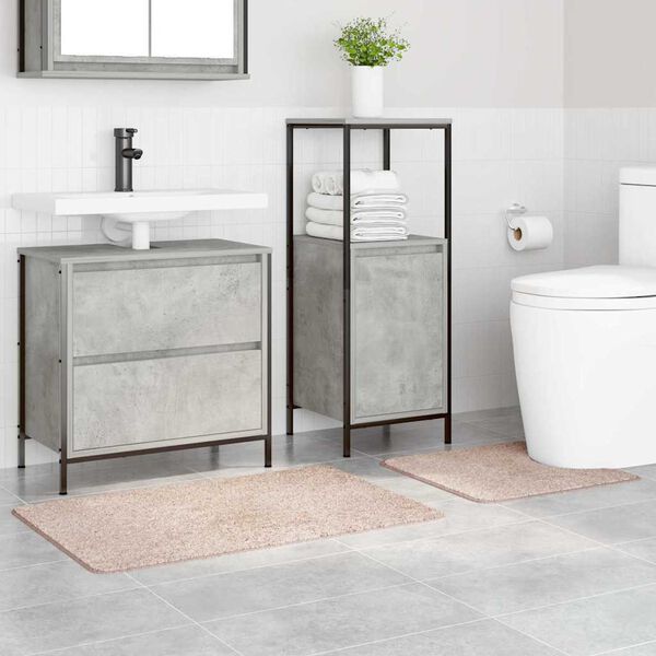 vidaXL Libisemiskindel vannimatti komplekt 2 pcs cream PP