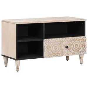 vidaXL Telerikapp sahtliga Valge 80 x 33,5 x 46 cm Tugev mango puu