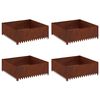 vidaXL Murupiire 4 pcs 100 x 100 x 35 cm Teras Rooste