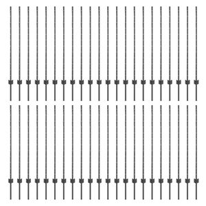 vidaXL Maatrikse posti 44 pcs Hall 160 cm Pulberv&auml;rvitud teras