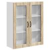 vidaXL Seinaklaasikapp LUCCA Sonoma tamm 80 x 31 x 100 cm Tehispuit