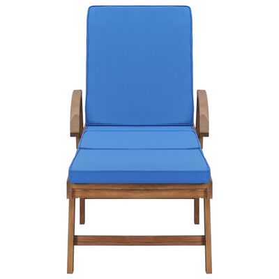 vidaXL lamamistoolid istmepatjadega 2 tk, tiikpuu, sinine