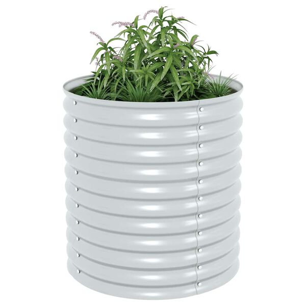 vidaXL taimelava, tsingitud teras, 80 x 80 x 81 cm, hõbedane