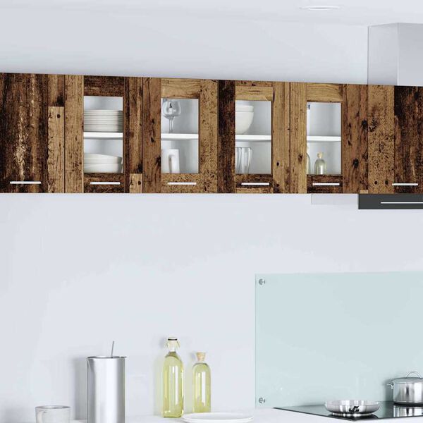 vidaXL Seinakapp ladustamisega Vana puit 60 x 31 x 40 cm Tehispuit