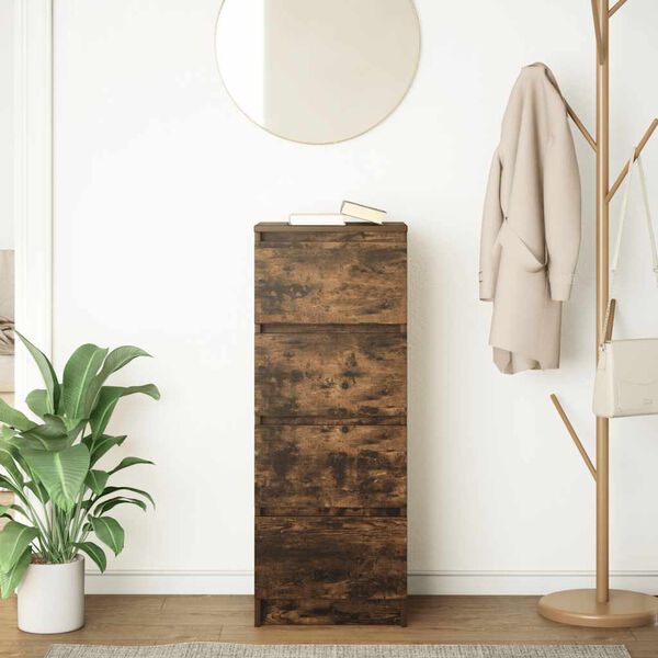 vidaXL puhvetkapp, suitsutatud tamm, 37,5 x 35x 99 cm, tehispuit