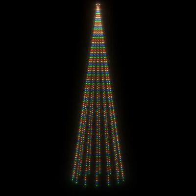 vidaXL jõulupuu vaiaga, värvilised 1134 LEDi, 800 cm