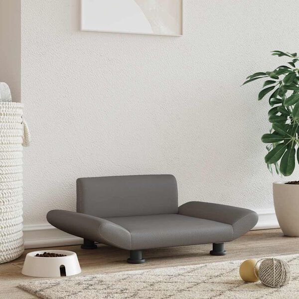 vidaXL koeravoodi, hall, 70 x 45 x 28 cm, kunstnahk