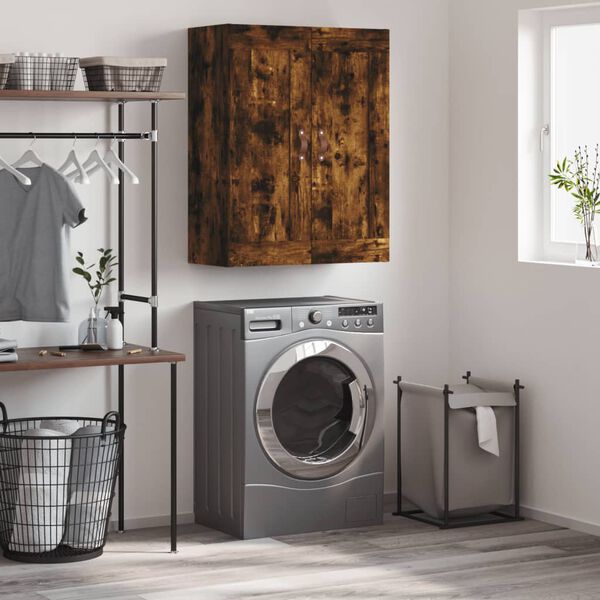 vidaXL seinakapp, suitsutatud tamm, 69,5 x 34 x 90 cm, tehispuit